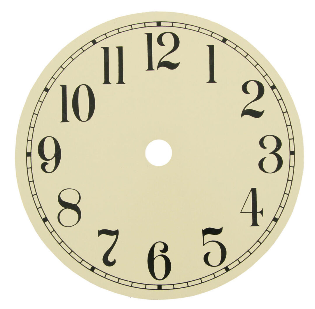 Ivory Styrene Clock Dial - 7 Sizes - Ronell Clock Co.