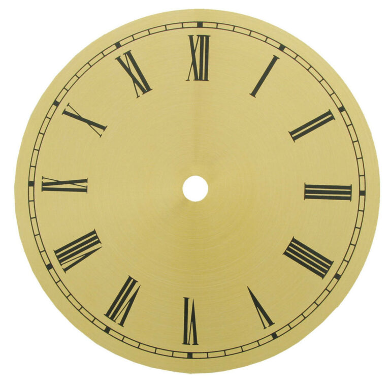 Gold Metal Clock Dial - Ronell Clock Co.