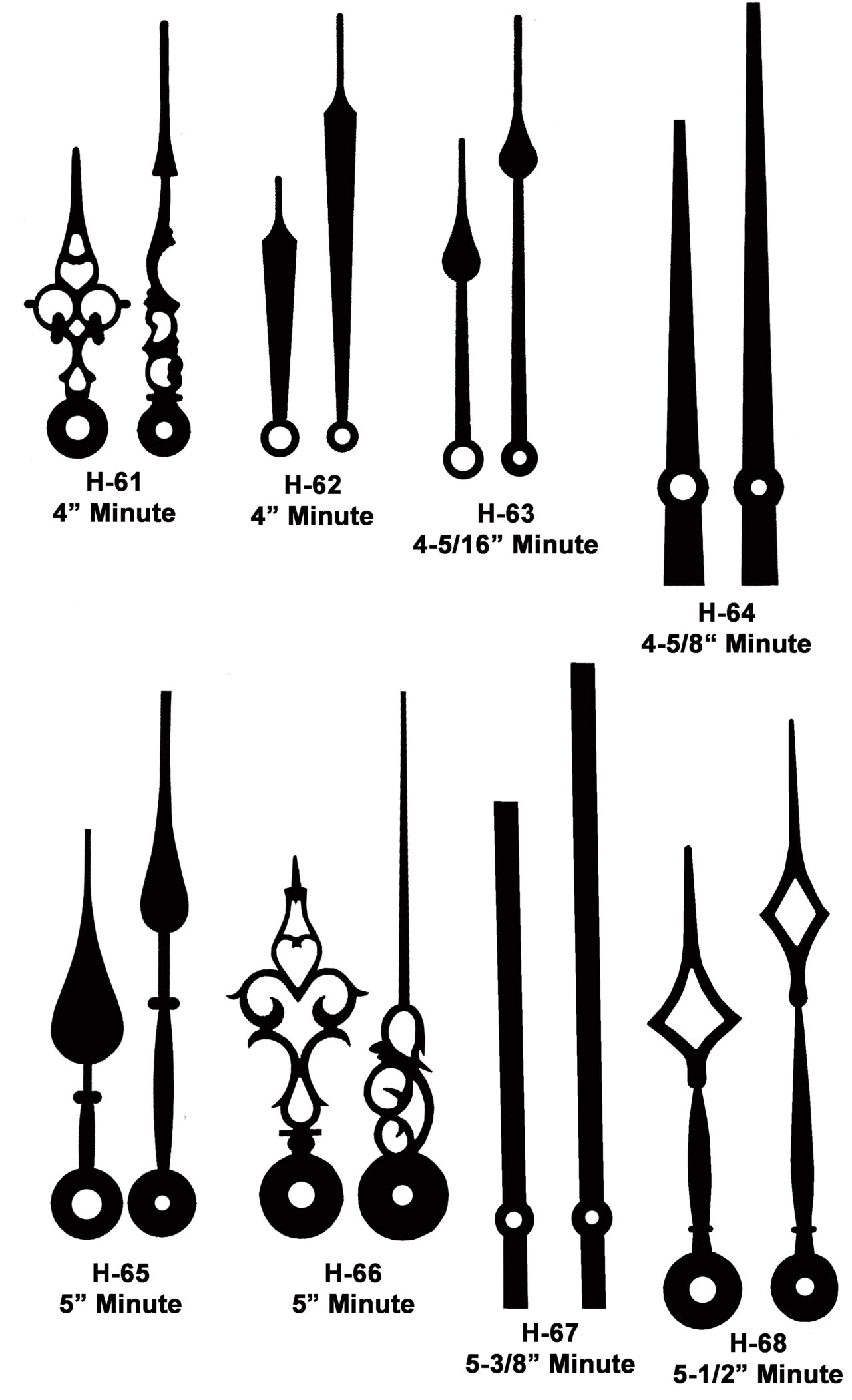 SILENT Snap-In Clock Movement with Press-On Hands - Ronell Clock Co.