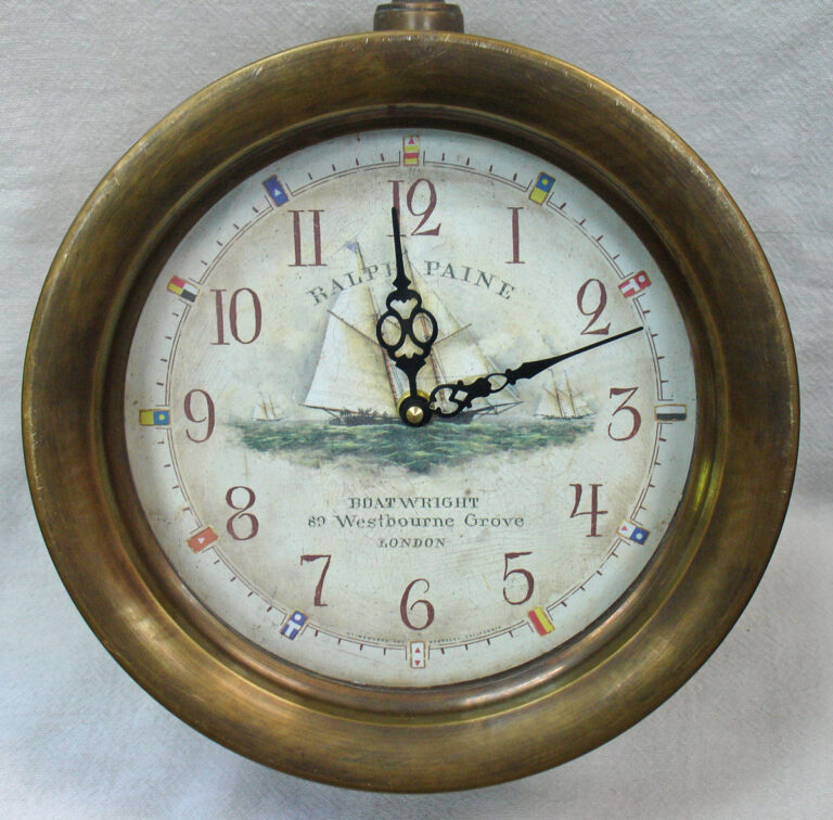timeworks inc clock 4 inches brass